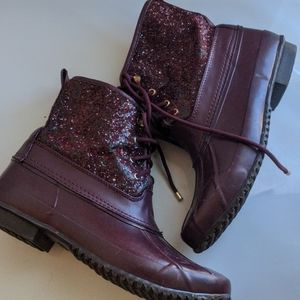 Glitter rain boots